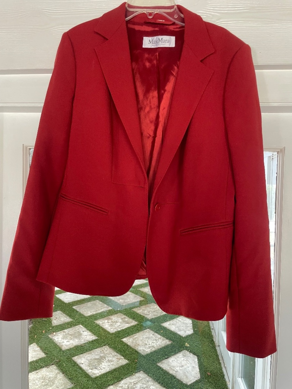 Classic Feminine Max Mara Rust red tone Blazer Beautiful sz 14 Tailored smaller
